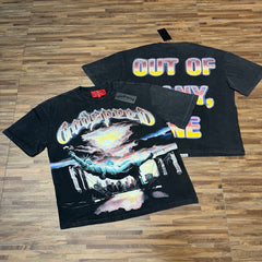GODSPEED Vintage Washed Rock Graphic Cotton Tee