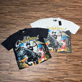 GODSPEED Vintage Angel Rhinestone Graphic Cotton Tee