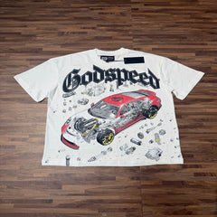 GODSPEED Vintage Car Graphic Loose Cotton Tee
