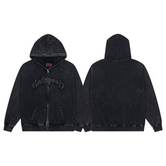 Godspeed High Street Studded Zip Up Hoodie