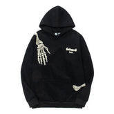 Godspeed Hip Hop Skull Print Fleece Loose Hoodie