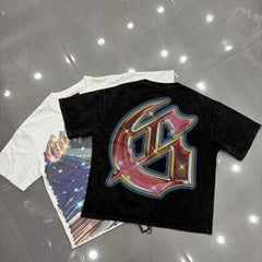 GODSPEED Vintage Rock Band Graphic Loose Cotton Tee