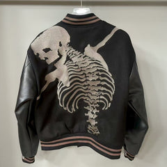 GODSPEED Vintage Chenille Embroidered Fleece Varsity Jacket