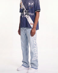 Godspeed OG Logo Flared Denim Printed Blue