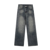 Broken Planet Embroidered Logo Washed Straight Jeans