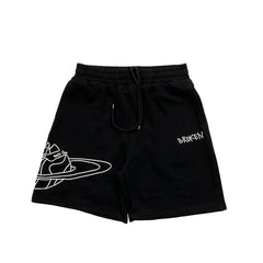 Broken Planet Embroidered Straight Casual Sweat Shorts