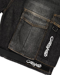 Godspeed Utility Denim Shorts Black