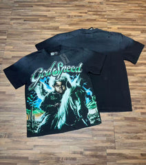 GODSPEED Vintage Washed Graphic Loose Short Sleeve Tee