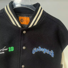 GODSPEED American Embroidered Moon Wolf Baseball Jacket