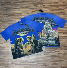 GODSPEED Vintage Washed Graphic Loose Short Sleeve Tee