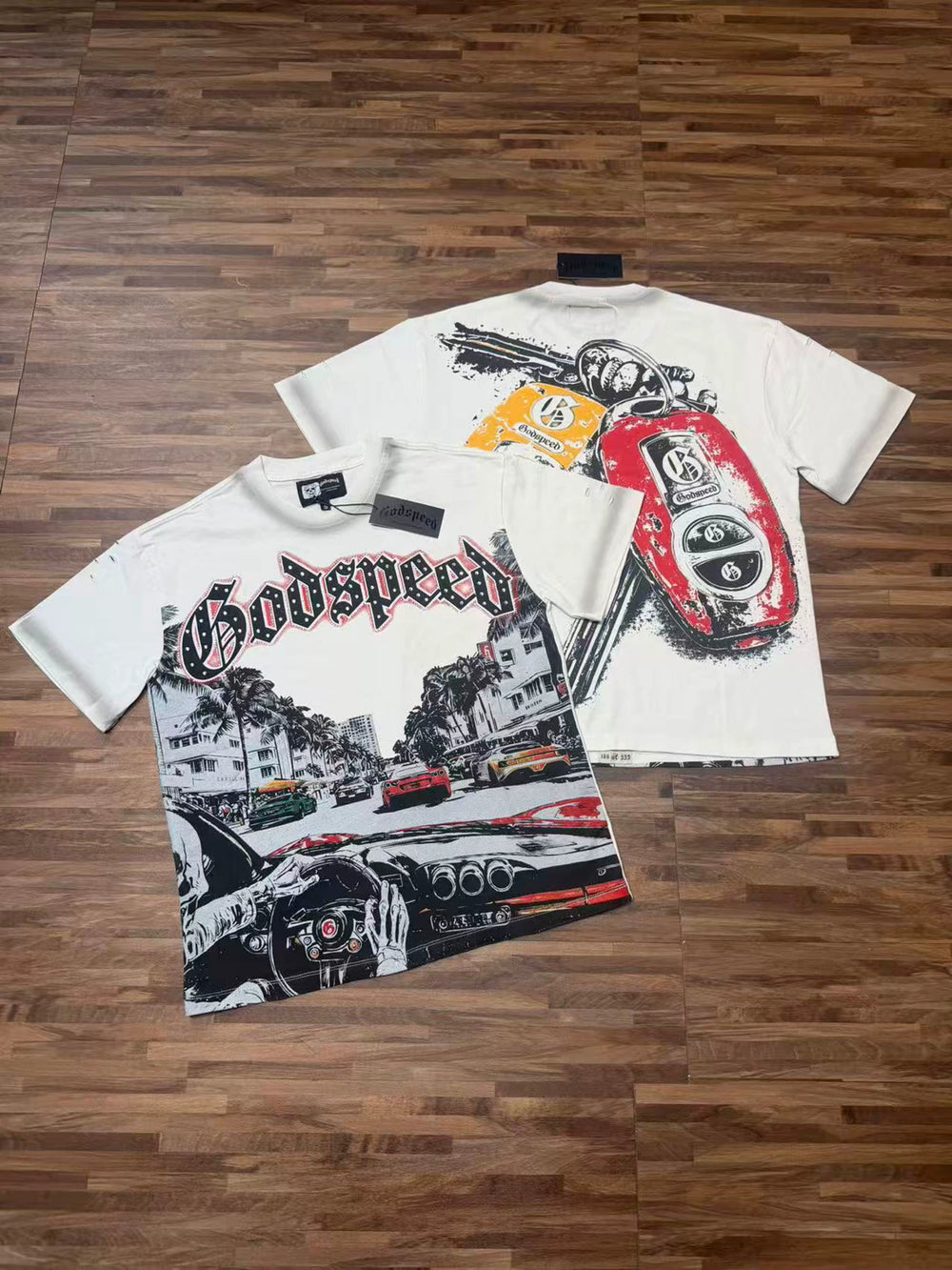 GODSPEED Vintage Washed Graphic Loose Short Sleeve Tee