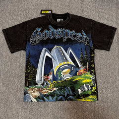 GODSPEED Vintage Washed Star Wars Rhinestone Graphic Tee