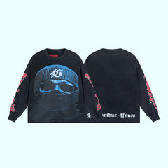 GODSPEED Vintage Rose Print Loose Long Sleeve Tee