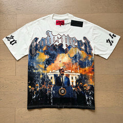 GODSPEED Vintage Biker Rock Graphic Loose Cotton Tee