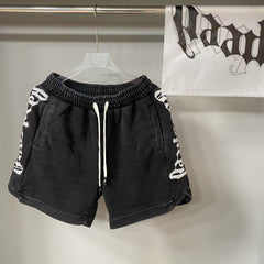 GODSPEED Side Embroidered Loose Cotton Shorts