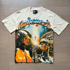 GODSPEED Vintage Biker Rock Graphic Loose Cotton Tee