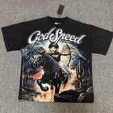 GODSPEED Vintage Angel Rhinestone Washed Cotton Tee