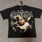 GODSPEED Vintage Angel Rhinestone Washed Cotton Tee