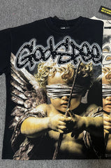 GODSPEED Vintage Angel Rhinestone Washed Cotton Tee