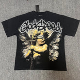 GODSPEED Vintage Angel Rhinestone Washed Cotton Tee