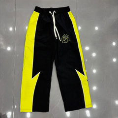 GODSPEED Vintage Contrast Splicing Graphic Straight Sweatpants