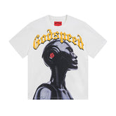 GODSPEED Vintage Biker Rock Graphic Loose Cotton Tee