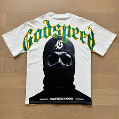 GODSPEED Vintage Biker Rock Graphic Loose Cotton Tee