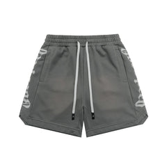 GODSPEED Vintage Side Embroidered Loose Cotton Shorts