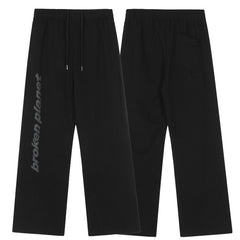 Broken Planet Fleece Puff Print Loose Sweatpants