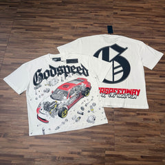 GODSPEED Vintage Car Graphic Loose Cotton Tee