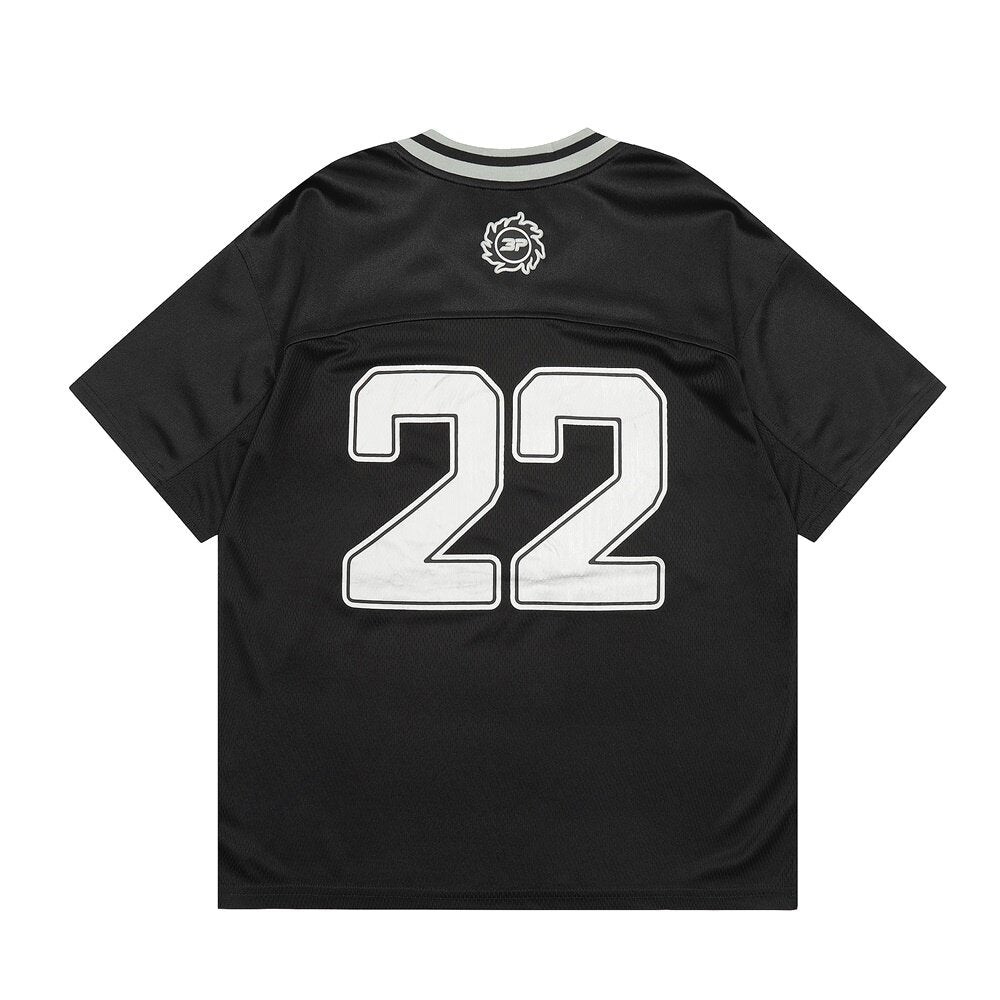 Broken Planet Retro Mesh V Neck Jersey Tee
