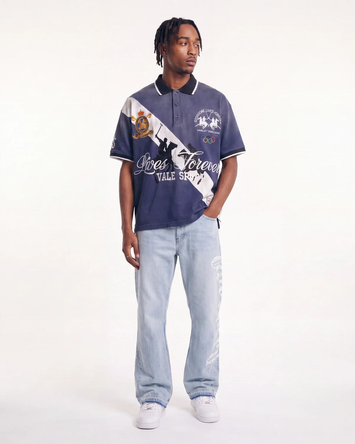 Godspeed OG Logo Flared Denim Printed Blue
