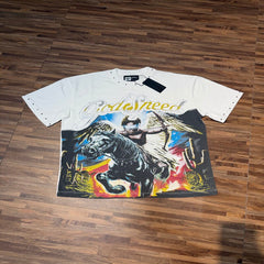 GODSPEED Vintage Angel Rhinestone Graphic Cotton Tee