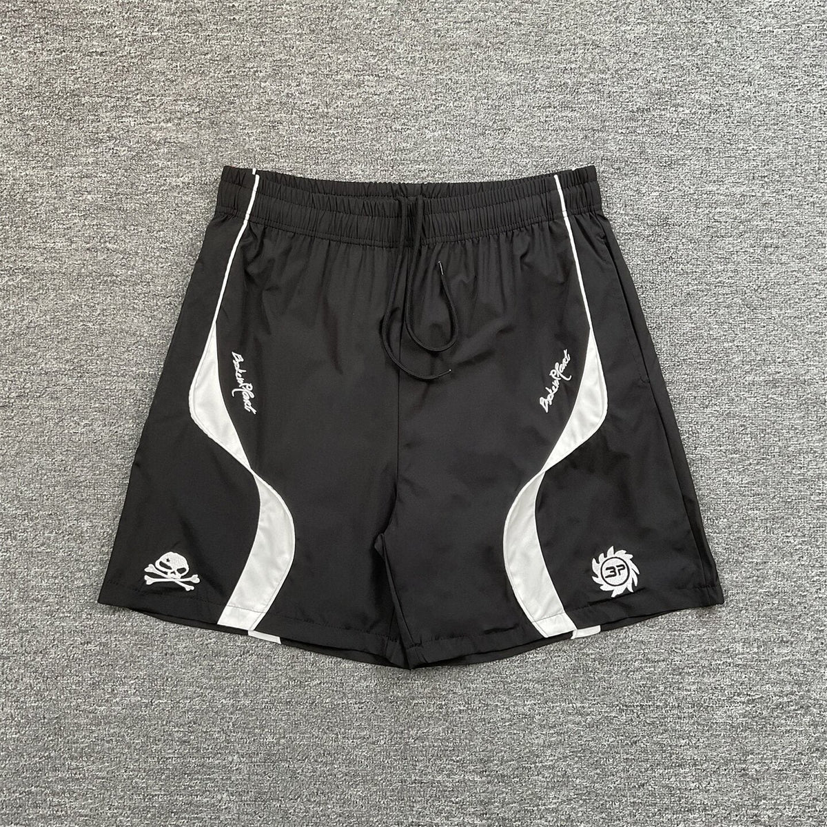 Broken Planet Embroidered Color Block Sports Shorts