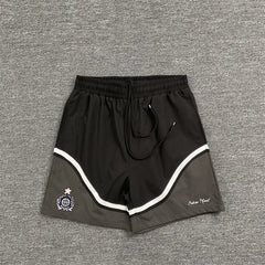 Broken Planet Embroidered Color Block Basketball Shorts