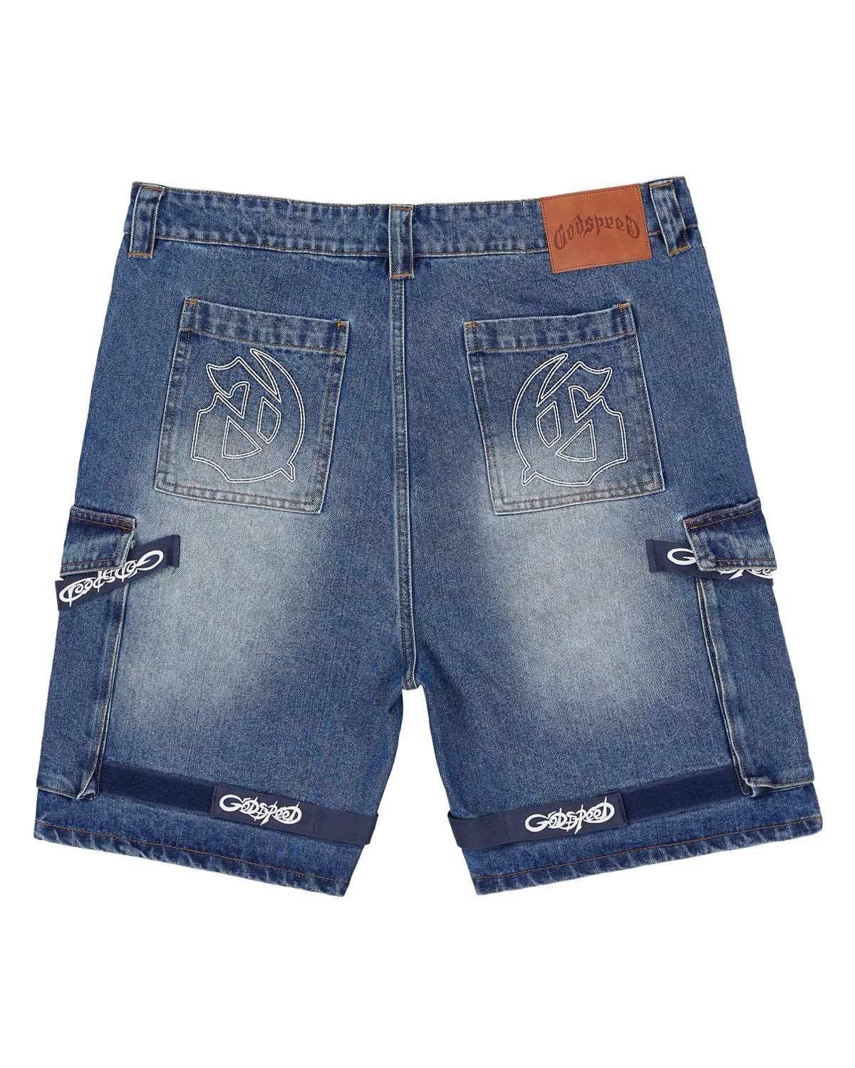 Godspeed Utility Denim Shorts Blue