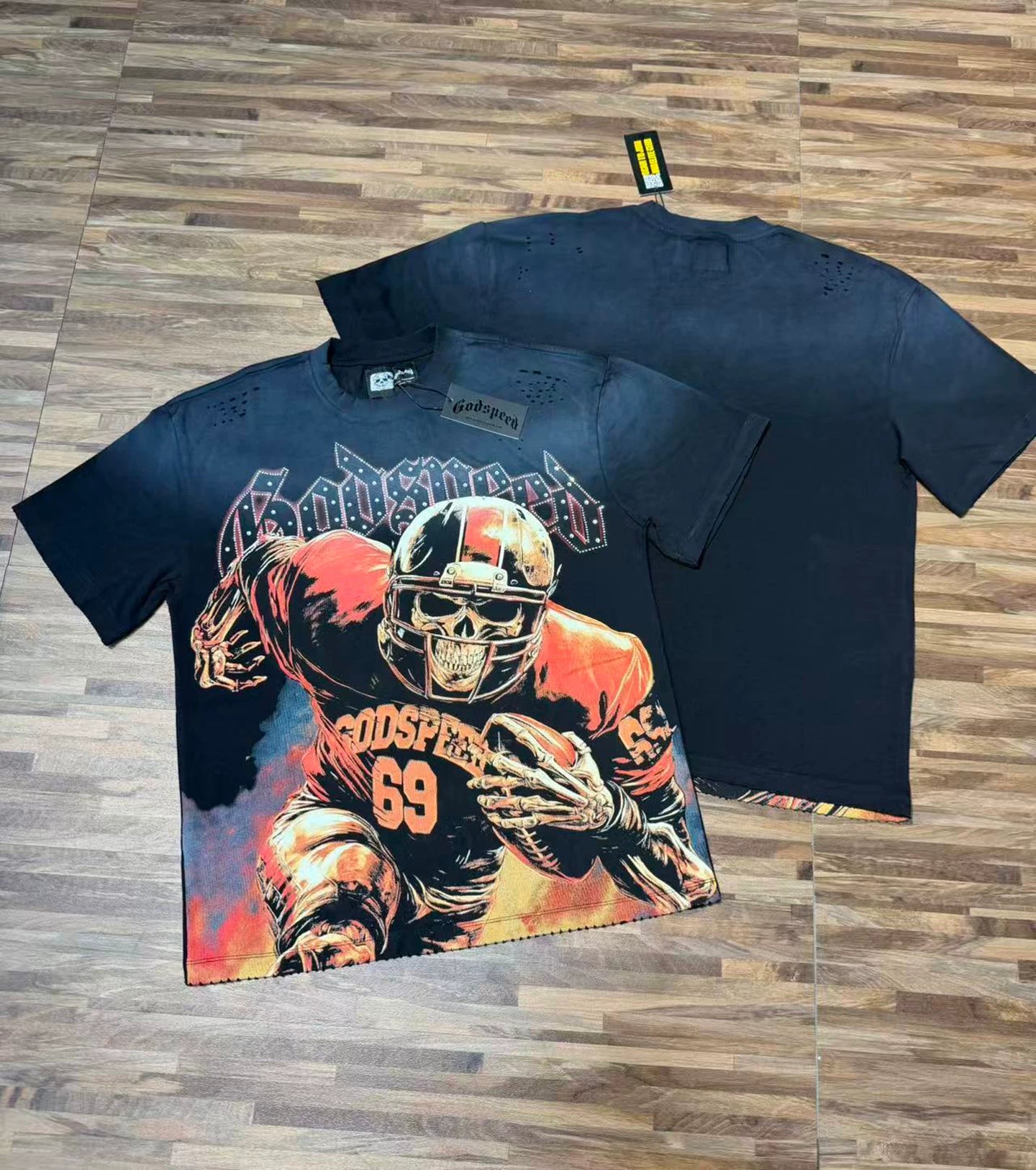 GODSPEED Vintage Washed Graphic Loose Short Sleeve Tee