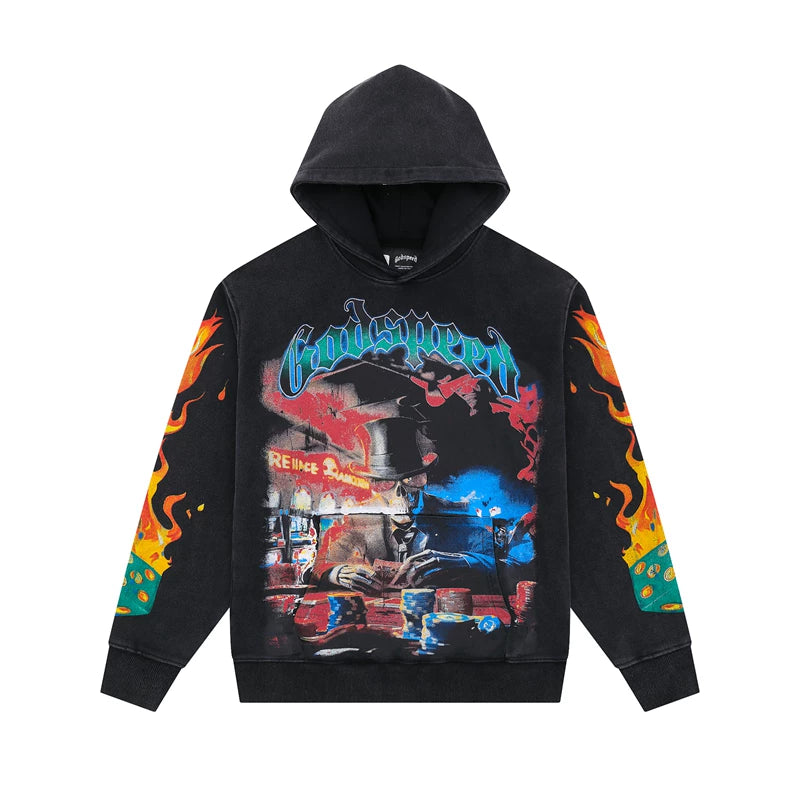 Godspeed Hip Hop High Street Printed Hoodie