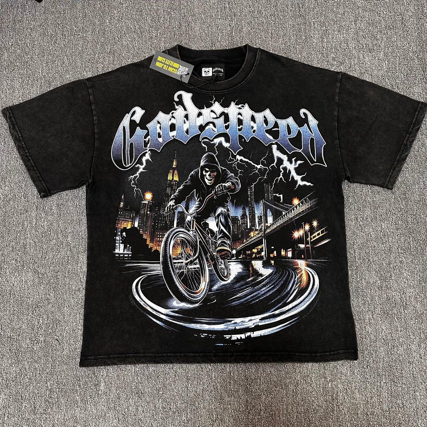 GODSPEED Vintage Washed Star Wars Rhinestone Graphic Tee