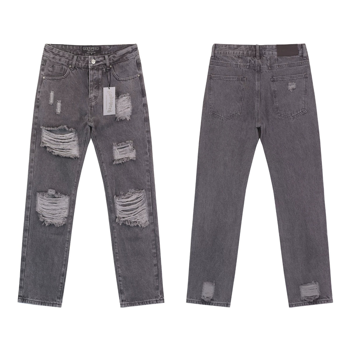 Godspeed High Street Distressed Straight Jeans