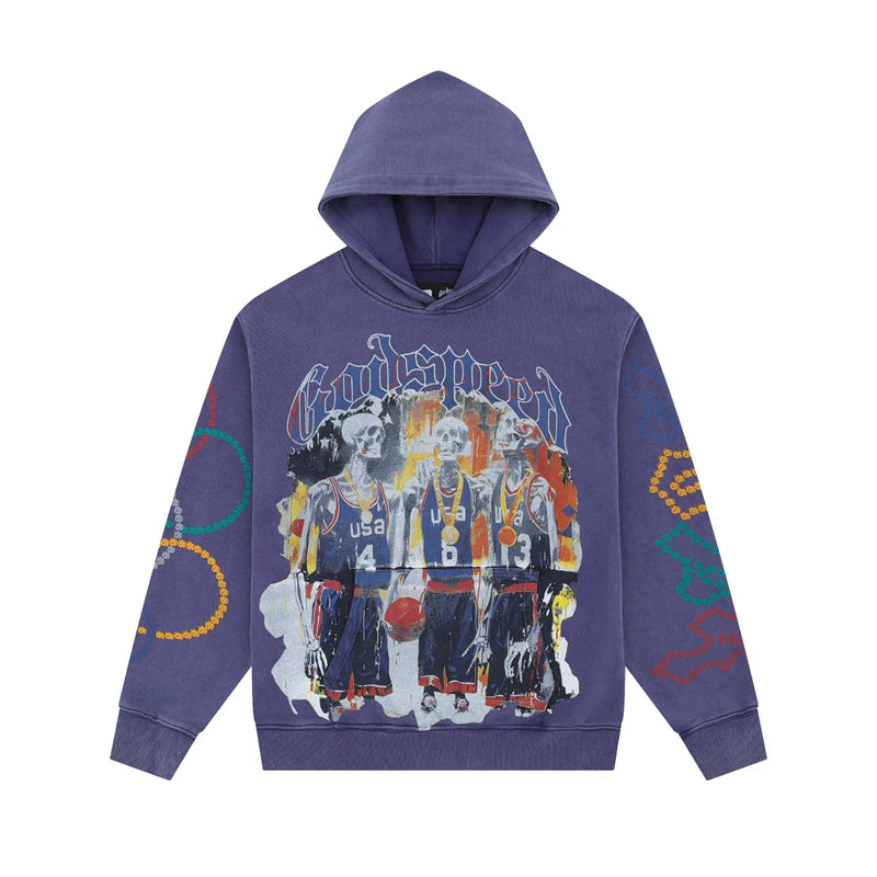 Godspeed Hip Hop High Street Printed Hoodie
