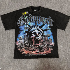 GODSPEED Vintage Washed Star Wars Rhinestone Graphic Tee