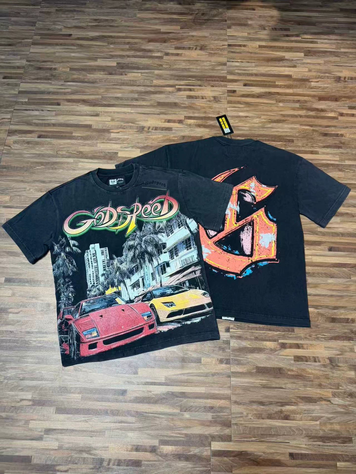 GODSPEED Vintage Washed Graphic Loose Short Sleeve Tee
