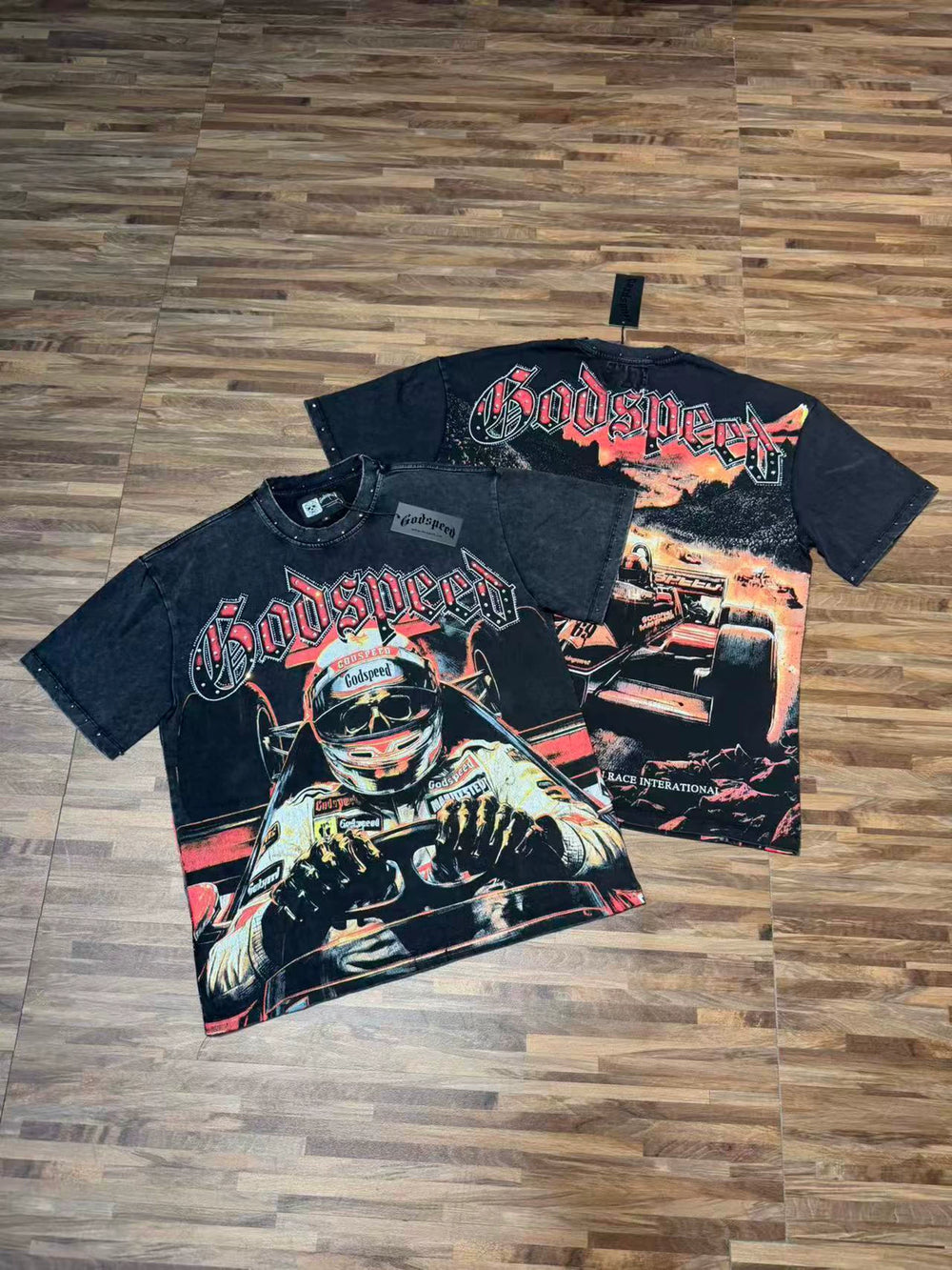 GODSPEED Vintage Washed Graphic Loose Short Sleeve Tee