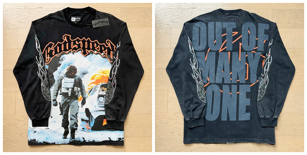 Godspeed Hip Hop Vintage Rock Heavyweight Long Sleeve