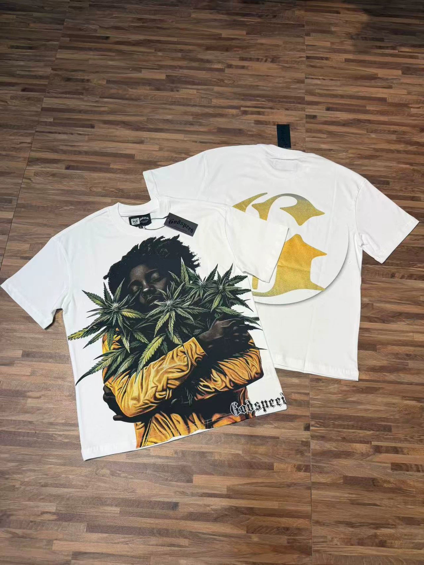 GODSPEED Vintage Washed Graphic Loose Short Sleeve Tee