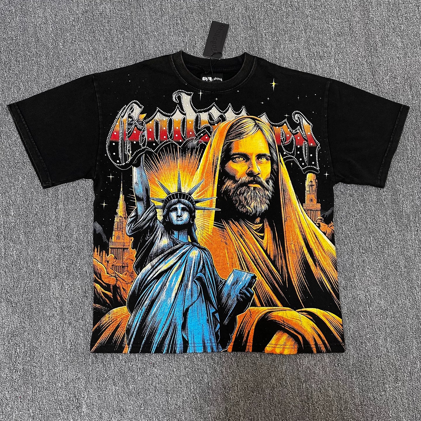 GODSPEED Vintage Washed Star Wars Rhinestone Graphic Tee