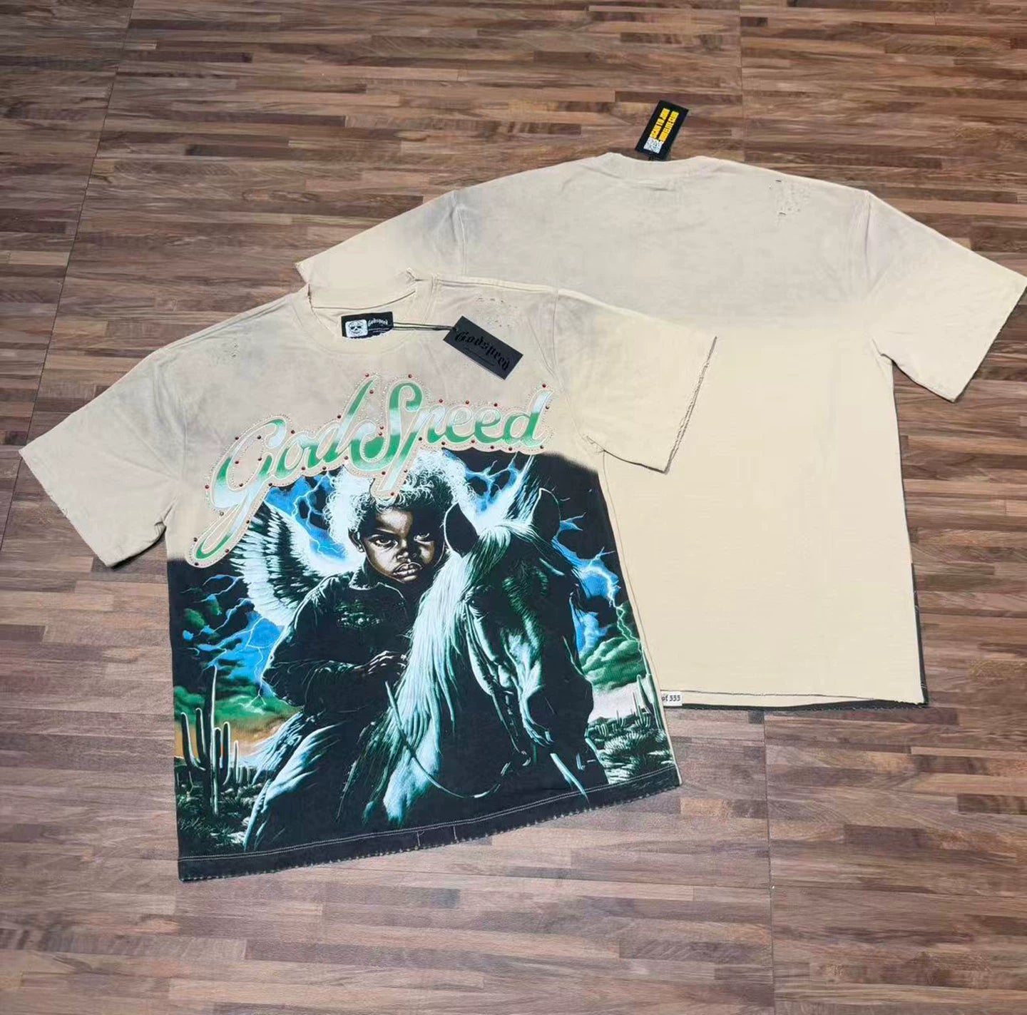 GODSPEED Vintage Washed Graphic Loose Short Sleeve Tee