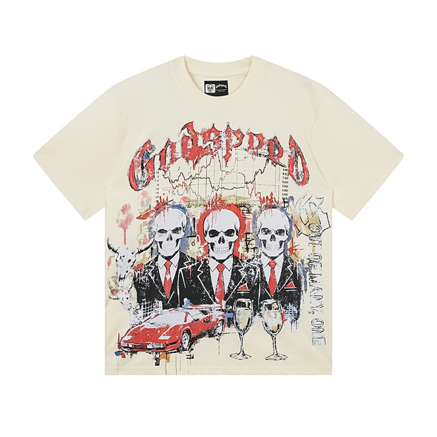 GODSPEED Vintage Washed Graphic Loose Short Sleeve Tee