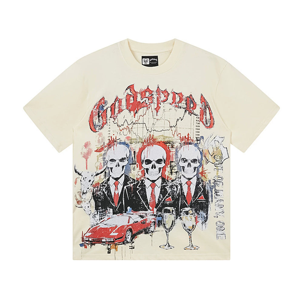 GODSPEED Vintage Washed Graphic Loose Short Sleeve Tee